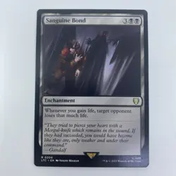 MTG Sanguine Bond LOTR Commander LP Black Enchantment Life-Drain Combo Card - Image 1