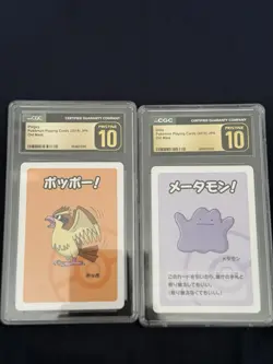 CGC Pristine 10 Lot - Ditto + Pidgey - 2019 Old Maid Japanese Pokemon Cards - Image 1