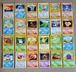 1999 Pokemon Base Lot Of 108 Cards Vintage Mewtwo Bulbasaur Pikachu Charmander - Image 1