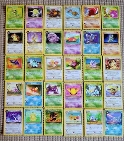 1999 Pokemon Base Lot Of 108 Cards Vintage Mewtwo Bulbasaur Pikachu Charmander - Image 5