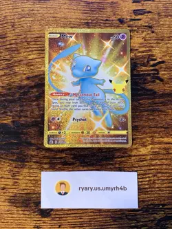 Shiny Mew Secret GOLD (Celebrations 025/025) - Near Mint NM Pokemon Card - Image 1
