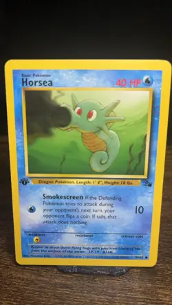 Pokemon TCG Horsea Fossil 49/62 Regular 1st Edition Common Lp-nm - Image 1