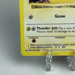 Pokemon Pikachu Card Yellow Cheeks Shadowless 58/102 Base Set - Image 5
