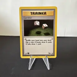 Pokemon TCG | Fossil Set | Gambler | 60/62 | 1st Edition | NM - Image 1
