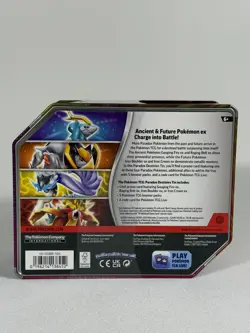 2024 Pokemon TCG Paradox Destinies Tin Gouging Fire (5 packs) Factory Sealed - Image 2