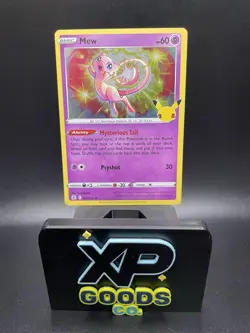 MEW 011/025 Celebrations 25th Anniversary HOLO RARE card 2021 Pokemon TCG NM - Image 1