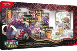 Pokemon TCG Paldean Fates Great Tusk Ex and Iron Treads EX Premium Collection - Image 1