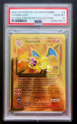 Charizard 2021 Pokemon Celebrations Ultra Premium Collection #4 PSA 10 - Image 2