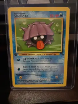 Pokemon TCG Shellder Fossil 54/62 Regular 1st Edition Common - Image 1