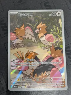 Pokemon TCG Spearow 151/132 Mega Evolutions Illustration Rare Holo - Image 1
