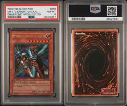 Yugioh Mystical Knight of Jackal PGD-069 Ultra rare Oldschool PSA 8 NM-Mint - Image 3