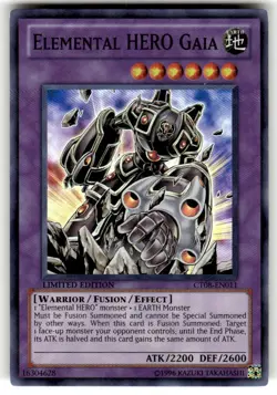 Yu-Gi-Oh! Elemental Hero Gaia CT08-EN011 Super Rare Ltd Ed Nr Mint - Image 1