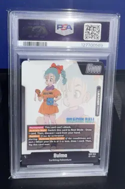 2025 DRAGON BALL SUPER CARD GAME FUSION WORLD MANGA BOOSTER 01 GOLD BULMA PSA 10 - Image 2