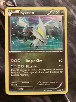 Pokemon TCG English Dragon Vault Secret Rare Card Kyurem Holo 21/20 - Image 1
