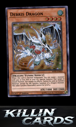 1st Edition Debris Dragon MYFI-EN043 Super Rare Mystic Fighters YuGiOh Card LP - Image 1