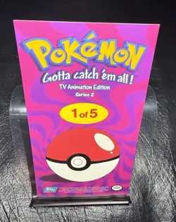 2000 TOPPS PIKACHU & OTHERS 1 OF 5 SERIES 2 TV ANIMATION TIN TOPPER POKEMON CARD - Image 2
