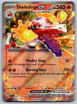Skeledirge ex - 037/193 SV02: Paldea Evolved NM Pokemon Card TCG - Image 1