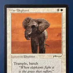 MtG Arabian Nights Edition: War Elephant (Dark Mana Symbol) - Set of 4 Cards - Image 2