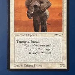 MtG Arabian Nights Edition: War Elephant (Dark Mana Symbol) - Set of 4 Cards - Image 3