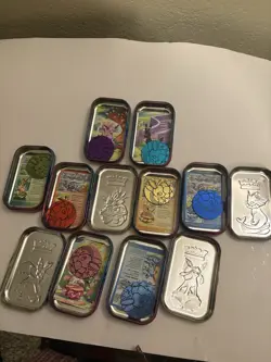 BRAND NEW Pokemon Prismatic Evolutions | Empty Mini Tins With Coins And Art Card - Image 2