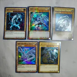 Blue-Eyes White Dragon Lot SDK-001 CT14 LE JMPR MVP1 YSKR NM Yugioh 5 Card Set - Image 1