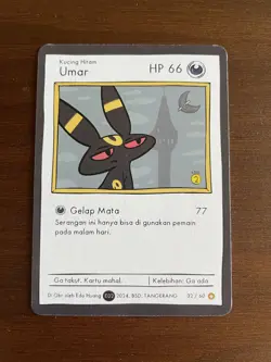 Pokkedo Set V2 - Umar (Umbreon) 32/60 - Pokemon Art Card - Image 1