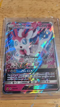 Pokemon TCG Sylveon GX 92a/145 Guardians Rising Holo Card, Near Mint/Mint (NM/M) - Image 1