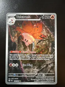 Pokemon TCG Black Bolt Volcarona Illustration Rare Card 100/086 Near Mint - Image 1