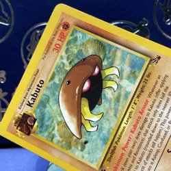Kabuto Fossil 1st Edition Pokemon TCG Common Card 50/62 LP + - Image 3
