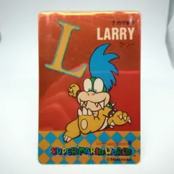 LARRY HOLO CARD Super Mario Bros 4 world CARD 1992 Nintendo BANDAI nagasakiya - Image 1