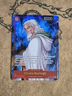 One Piece Card Game Silvers Rayleigh (Parallel) OP08-118 Secret Rare NM English - Image 1