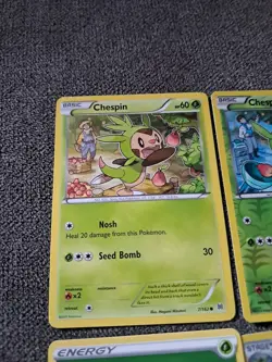 Pokemon TCG Chespin, Quilladin, And Chesnaught 10 Card Lot ( 5 Grass Energies) - Image 2