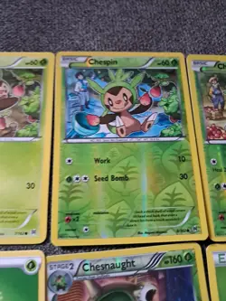 Pokemon TCG Chespin, Quilladin, And Chesnaught 10 Card Lot ( 5 Grass Energies) - Image 3