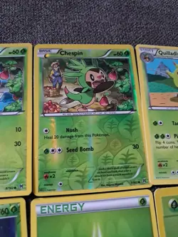 Pokemon TCG Chespin, Quilladin, And Chesnaught 10 Card Lot ( 5 Grass Energies) - Image 4
