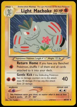 Light Machoke #49 Neo Destiny Pokemon Card - Image 1