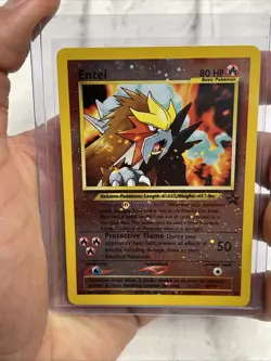 Entei Black Star Promo 34 Reverse Holo Pokemon Card Vintage Pokemon Card Rare LP - Image 1