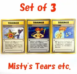 Misty's Tears Banned Art + Misty's Duel & Holo Japanese Pokemon Card TCG Set 3 - Image 1
