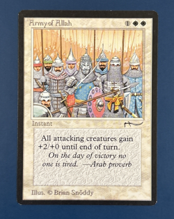 MtG Arabian Nights Edition: Army of Allah (Dark Mana Symbol) - Set of 4 Cards - Image 1