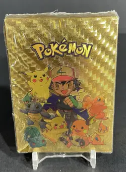 55 PCS Gold Foil Pokemon Cards Pack - VMAX GX TCG Rare, Collectible Gift Lot - Image 3
