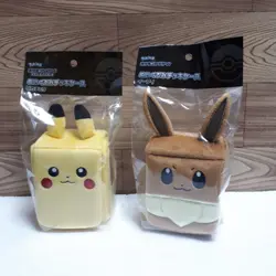 Pokemon Card Game Plush Deck Box Case Pikachu & Eevee Pokemon Center NEW Japan - Image 1
