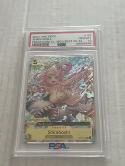 2024 One Piece Bandai Premium Card Fest Shirahoshi OP03-116 Alt Art PSA 10 - Image 1