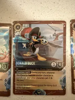 Disney Lorcana Cruise Line Set Of 5 Extremely Rare Promo Cards Treasure w/ bags - Image 2