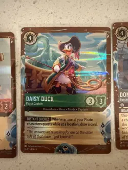 Disney Lorcana Cruise Line Set Of 5 Extremely Rare Promo Cards Treasure w/ bags - Image 5