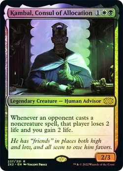 Magic The Gathering MTG KAMBAL, CONSUL OF ALLOCATION FOIL Double Masters 2022 NM - Image 1