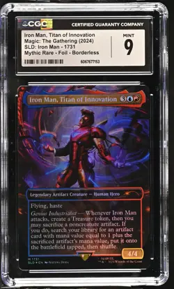 IRON MAN, TITAN OF INNOVATION Secret Lair Foil Mythic CGC 9 MTG EDH [NOS] - Image 1
