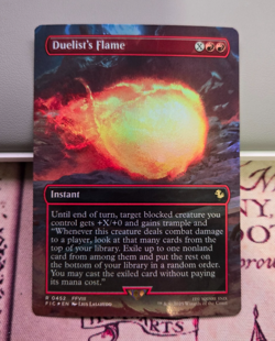 MTG Foil Duelist's Flame Borderless Final Fantasy NM - Image 1