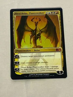 MTG FOIL Nicol Bolas, Planeswalker Core Set 2013 Magic the Gathering - Image 1
