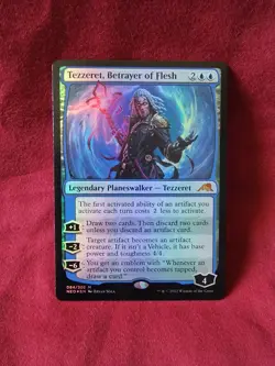 1 x Tezzeret, Betrayer of Flesh - Foil - Kamigawa: Neon Dynasty MTG - Image 1
