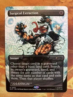 MTG Borderless Surgical Extraction SLD: Spider-Man: Venom Unleashed (Colors) - Image 1
