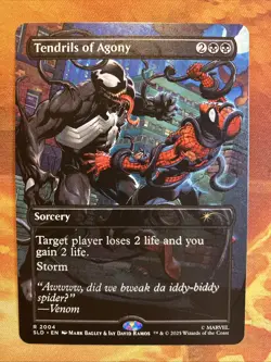 MTG Borderless Tendrils of Agony SLD: Spider-Man: Venom Unleashed (Colors) - Image 1